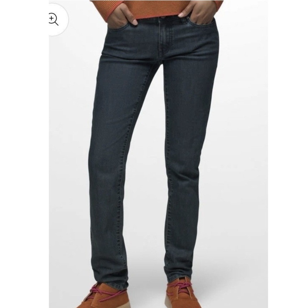 Prana NEW Kayla Tall Jean Womens 00 Tall (36") Dark Blue Organic Denim Stretch